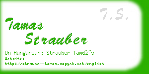 tamas strauber business card